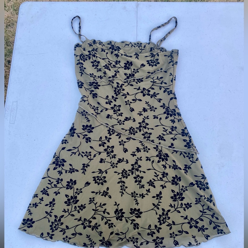 Floral Green Dress (S)